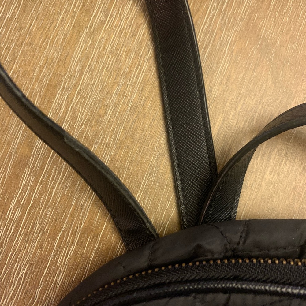 Kate Spade Black Quilted Backpack with Gold Details - Picture 6 of 16